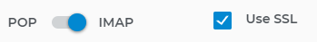 POP or IMAP toggle bar