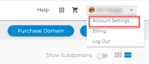 Click on account settings