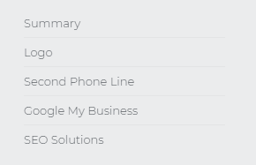 Business navigation bar